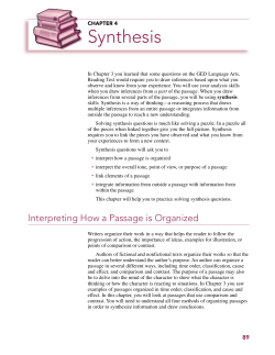 Synthesis - McGraw Hill Higher Education