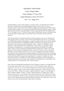 Joseph Sheridan Le Fanu - Trinity College Dublin