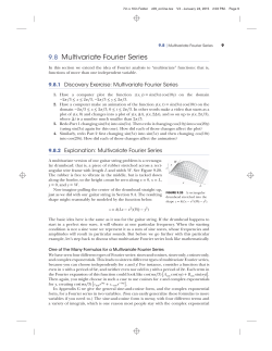 9.8 Multivariate Fourier Series