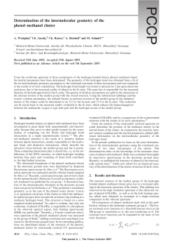 Determination of the intermolecular geometry of the phenol