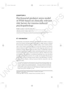 Psychosocial predator stress model of PTSD based on clinically