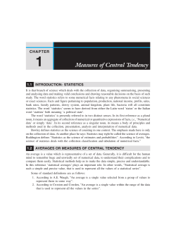 Measures of Central Tendency