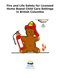 Fire and Life Safety for Licensed Home Based Child Care Settings in