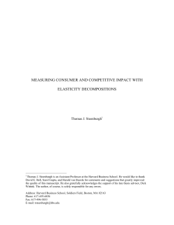 measuring consumer and competitive impact with elasticity