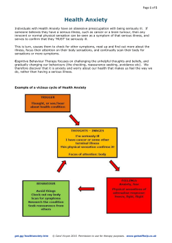 Health Anxiety - Get Self Help