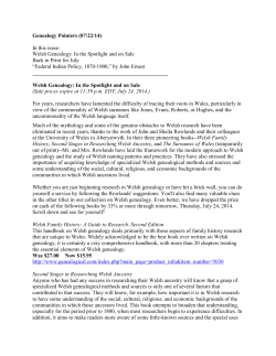 Genealogy Pointers (07/22/14)