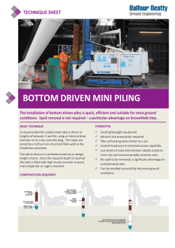 bottom driven mini piling