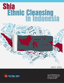 Shia Ethnic Cleansing in Indonesia
