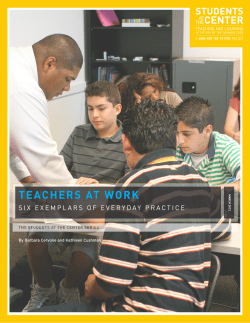 Teachers at Work - What Kids Can Do