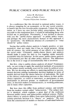 public choice and public policy