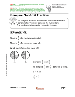 Compare Non-Unit Fractions