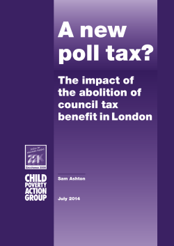 A new poll tax? - Child Poverty Action Group