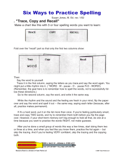 Six Ways to Practice Spelling