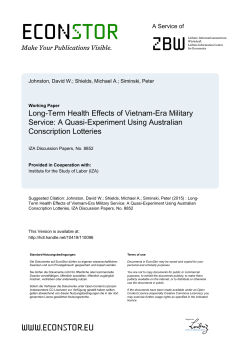 Long-Term Health Effects of Vietnam-Era Military Service