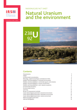 Natural Uranium and the environment