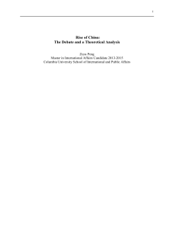 Draft the rise of China - International Affairs Forum