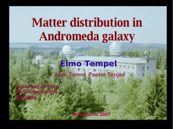 Matter distribution in Andromeda galaxy