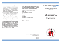 Chromosome inversions - Leeds Pathology