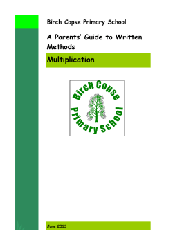 Multiplication - Birch Copse Primary School