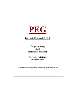 Portable Embedded GUI Programming And Reference Manual