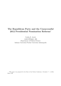 The Republican Party and the Unsuccessful 2012 Presidential