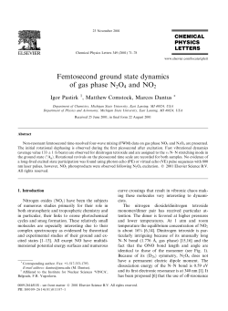 Femtosecond ground state dynamics of gas phase N2O4 and NO2