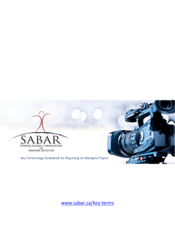 Key Terminology Guidebook for Reporting on Aboriginal Topics