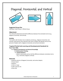 Diagonal, Horizontal, and Vertical