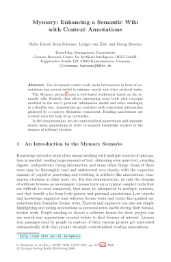Mymory: Enhancing a Semantic Wiki with Context Annotations