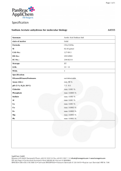 Sodium Acetate anhydrous for molecular biology A4555