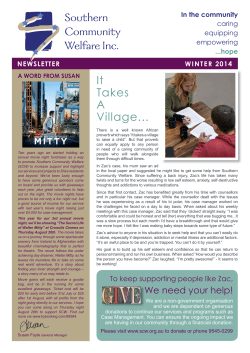 It Takes A Village... - Southern Community Welfare