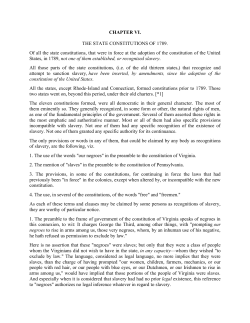 CHAPTER VI. THE STATE CONSTITUTIONS OF 1789. Of all the