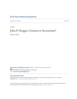 John H. Reagan: Unionist or Secessionist?