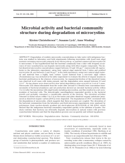 Microbial activity and bacterial community structure during