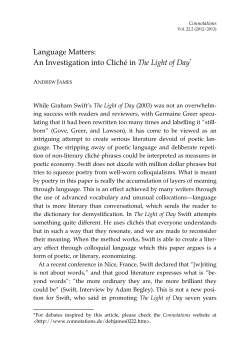 Language Matters: An Investigation into Clich&eacute; in The Light of Day*