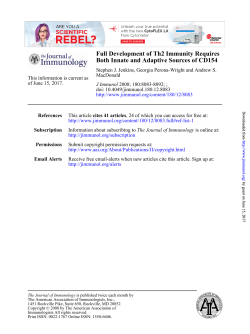 Both Innate and Adaptive Sources of CD154 Full Development of