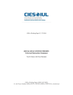 social rule system theory - CIES-IUL