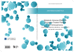 Metabolic Adverse Effects in Clozapine