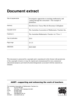 The Australian Mathematics Teacher vol. 70 no. 3