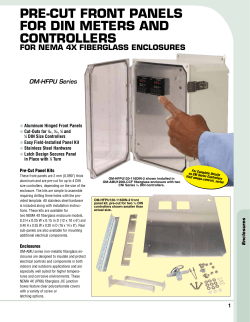Pre-Cut Front Panels for DIN Meters and Controllers