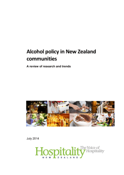 Alcohol policy in New Zealand communities