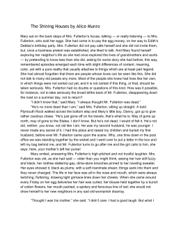 The Shining Houses by Alice Munro