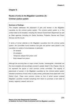 Chapter 9: Routes of entry to the Magdalen Laundries (A): Criminal