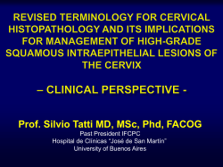 Tatti &ndash; Revised terminology for cervical histopathology and its