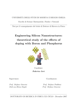 Engineering Silicon Nanostructures: theoretical