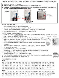 Model # 1590 Precision Dial Combination Padlock