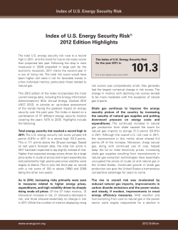 Index of U.S. Energy Security Risk&reg; 2012 Edition Highlights