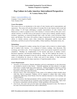 Pop Culture in Latin America - The City College of New York