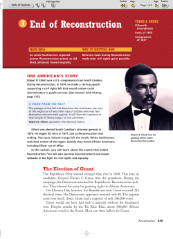 18-3 End of Reconstruction