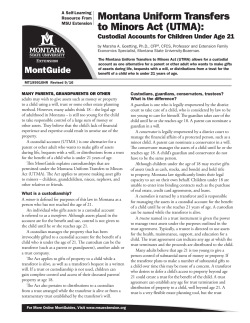 Montana Uniform Transfers to Minors Act (UTMA)